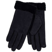 isotoner-one-point-faux-suede-smartouch™-gloves---black-34518540