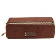 Alice Wheeler London Kensington kleine suède treinkoffer - chocoladebruin