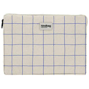 Hindbag Ava Kleine 13inch Laptoptas - Gebroken Wit/Blauw Geruit