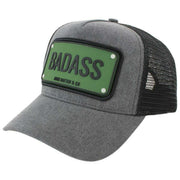 John Hatter Badass rubberen truckerpet - grijs/zwart/groen