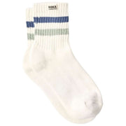 Roka Windsor Stripe Crew Sokken - Kustblauw/Mist