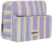 Hindbag Alix Extra Grote Toilettas - Groen/Parma Strepen