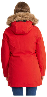 Helvetica Mountain Pioneers Lilli parkajas met capuchon - rood/naturel