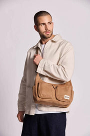 Hindbag Emile Multi Pocket Schoudertas - Kaneelbruin