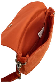 Hindbag Margault Schoudertas - Fluweel Baksteen Oranje