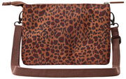 Roka Carnaby XL crossbodytas van gerecycleerd canvas - Mini Luipaardbruin