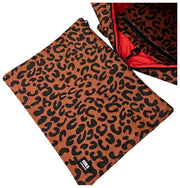 Roka Somerset grote katoenen canvas babytas - Scarlet Leopard Brown