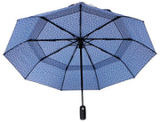 Roka Waterloo Paraplu van gerecycled nylon - Marineblauw Polka Dot