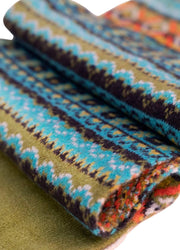 Poeder Fair Isle Cosy Sjaal - Teal Mix