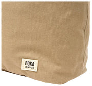 Roka Hoxton grote katoenen canvas schoudertas - Safari Beige