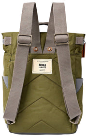 Roka Canfield B kleine rugzak van gerecycled nylon - bieslookgroen