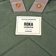Roka Hampton kleine katoenen canvas rugzak - Wilggroen