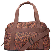 Roka Gatwick kleine plunjezak van gerecycled canvas - Mini Luipaardbruin