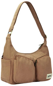 Hindbag Emile Multi Pocket Schoudertas - Kaneelbruin