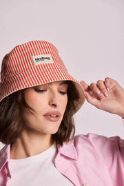 Hindbag Bob Bucket Hat - Rode strepen