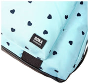 Roka Gatwick medium plunjezak van gerecycled canvas - hartprint blauw