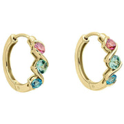elements-gold-amalfi-three-colour-twist-9ct-gold-earrings---greenpinkblue-35461355