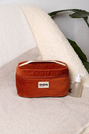 Hindbag Gaspard Vanity Bag - Fluweel Baksteen Oranje