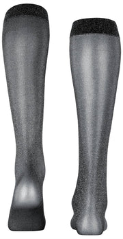 Falke Glitter 30 Denier Kniekousen - Zwart/Zilver