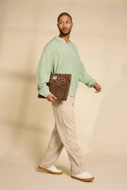 Hindbag Ava Medium 15-inch laptoptas - Luipaard Kaneelbruin