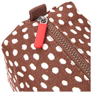 Roka Mayfair kleine toilettas van katoenen canvas - Bruine stip