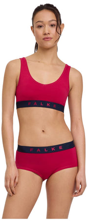 Falke Daily Comfort Print 2-pack bustier bralette - rood/zwart