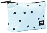 Roka Maida Vale klein katoenen canvas etui - hartprint blauw