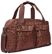 Roka Gatwick Medium plunjezak van gerecycleerd canvas - Mini Luipaardbruin
