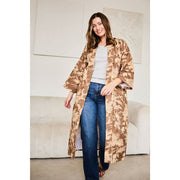 Elie Beaumont Serendipity lange kimono - koffiebloesem bruin