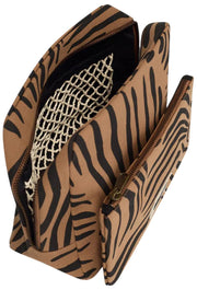 Hindbag Alix Extra Grote Toilettas - Kaneel Zebra Bruin