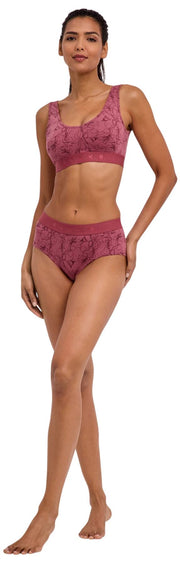 Falke Daily Comfort Print 2-pack hipsterslip - rood