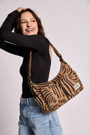 Hindbag Emile Multi Pocket Schoudertas - Kaneel Tijger Bruin