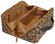 Alice Wheeler London Treinkoffer met dierenprint - Zwart/luipaard
