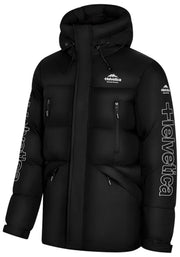 Helvetica Mountain Pioneers Himalaya parka-jack met capuchon - zwart