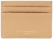 Elie Beaumont Hartkaarthouder - Nertsbeige/wijnrood
