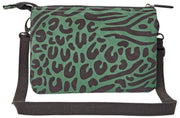 Roka Carnaby XL crossbodytas van gerecycleerd canvas - gemengd artisjokgroen