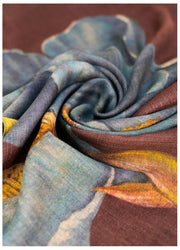 Poeder Iris Wollen Omslagdoek - Blauw