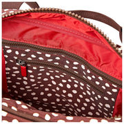 Roka Gatwick kleine plunjezak van gerecycled canvas - Bruine stip