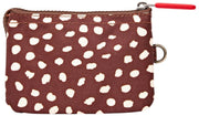 Roka Carnaby kleine portemonnee van gerecycled canvas - bruine vlek