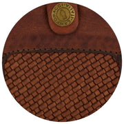 Campomaggi Pisa Ornella geweven portemonnee - Cognac Tan