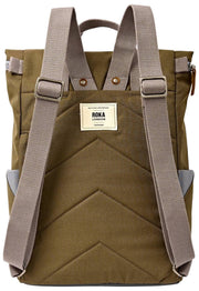 Roka Finchley Medium rugzak van gerecycled canvas - Sea Spray Brown