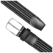 Dents gevlochten leren riem - zwart