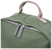 Roka Hampton kleine katoenen canvas rugzak - Wilggroen