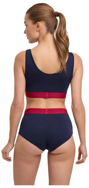 Falke Daily Comfort Print 2-pack bustier bralette - zwart/rood