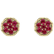 elements-gold-seven-stone-ruby-cluster-9ct-gold-earrings---goldred-35461399