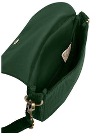 Hindbag Margault Schoudertas - Fluweel Dennengroen