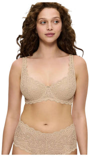 Triumph Amourette beugelbeha met kant, huidbeige