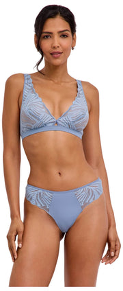 Falke Delicate Touch Driehoekbralette - Blauw Staal