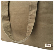 Roka Sloane middelgrote draagtas van katoenen canvas - Ranger groen