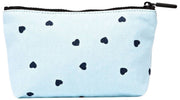 Roka Maida Vale klein katoenen canvas etui - hartprint blauw